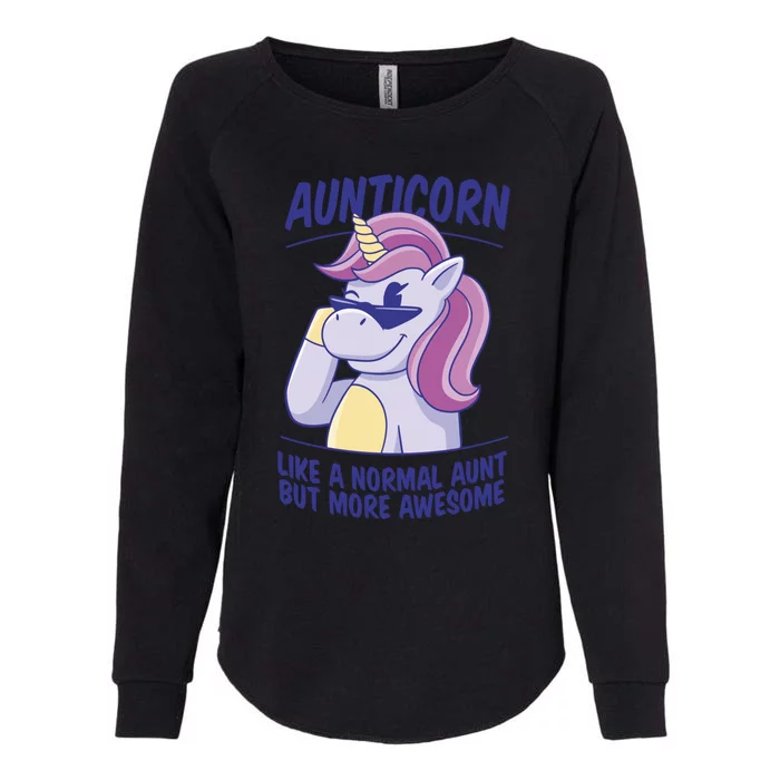 Unicorn Aunticorn Aunt Awesome Gift Womens California Wash Sweatshirt