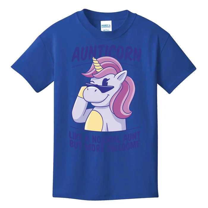 Unicorn Aunticorn Aunt Awesome Gift Kids T-Shirt