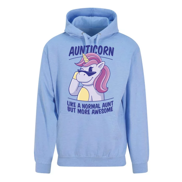 Unicorn Aunticorn Aunt Awesome Gift Unisex Surf Hoodie