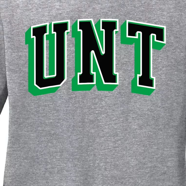 UNT Athletic Arch College University ! Alumni Ladies Long Sleeve Shirt