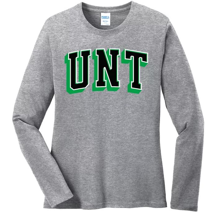 UNT Athletic Arch College University ! Alumni Ladies Long Sleeve Shirt