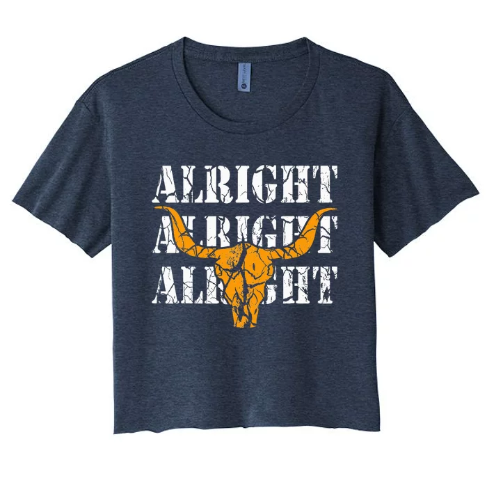 USA Alright Alright Alright Texas Pride Women's Crop Top Tee