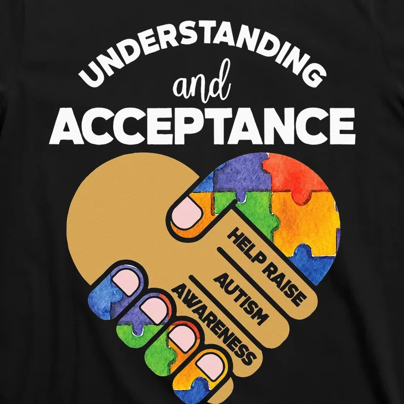 Understanding Acceptance Autism Awareness Heart Puzzle T-Shirt