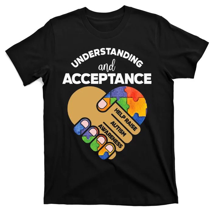 Understanding Acceptance Autism Awareness Heart Puzzle T-Shirt