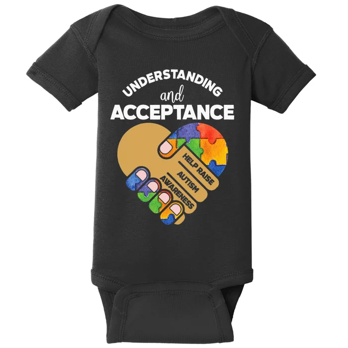 Understanding Acceptance Autism Awareness Heart Puzzle Baby Bodysuit