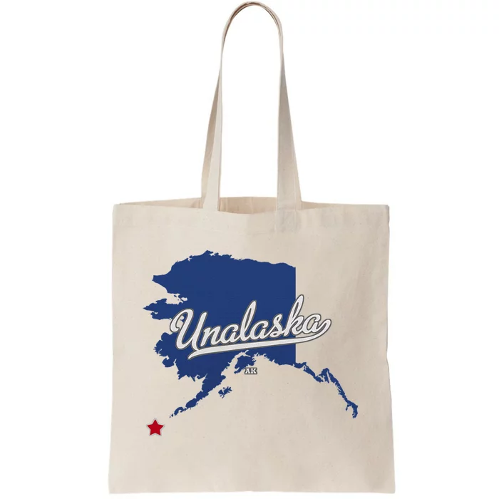 Unalaska Alaska Ak Map Tote Bag