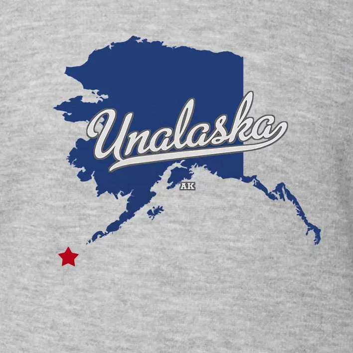 Unalaska Alaska Ak Map Toddler Sweatshirt