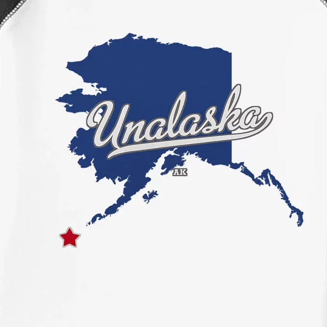 Unalaska Alaska Ak Map Infant Baby Jersey Bodysuit