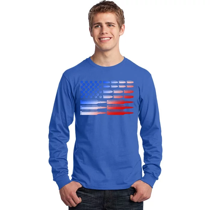 USA American Bullet Flag Tall Long Sleeve T-Shirt