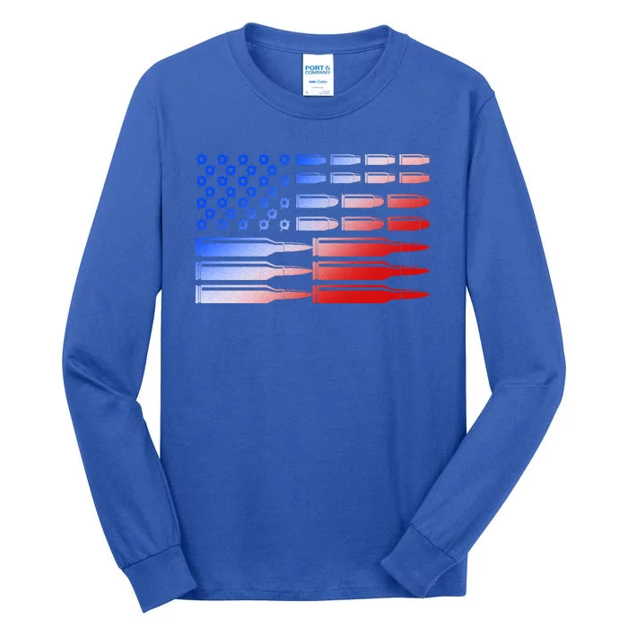 USA American Bullet Flag Tall Long Sleeve T-Shirt