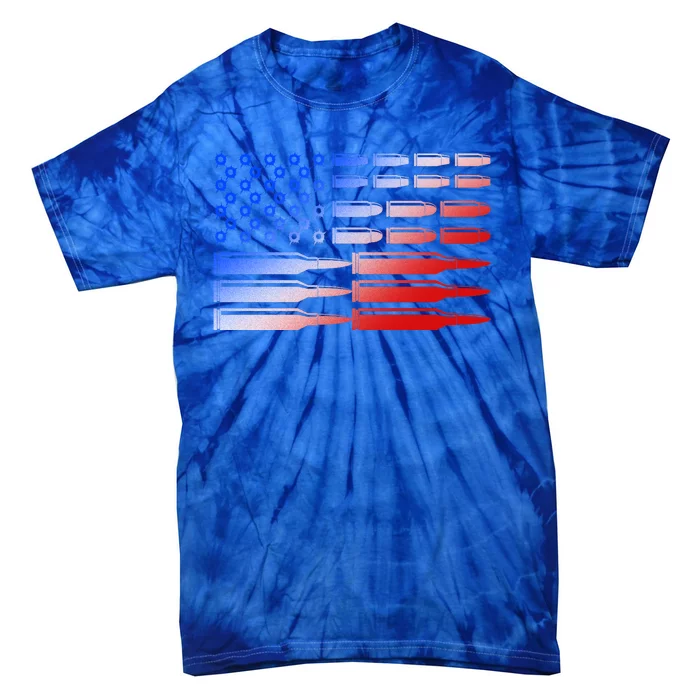 USA American Bullet Flag Tie-Dye T-Shirt