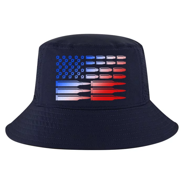 USA American Bullet Flag Cool Comfort Performance Bucket Hat