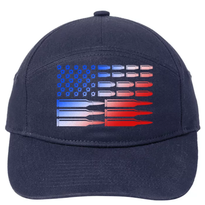 USA American Bullet Flag 7-Panel Snapback Hat