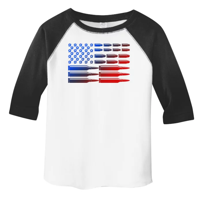 USA American Bullet Flag Toddler Fine Jersey T-Shirt