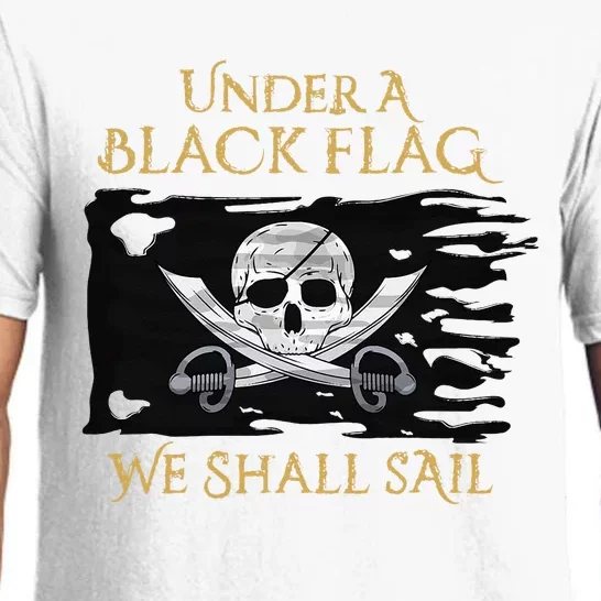 Under A Black Flag We Shall Sail Pirate Pajama Set