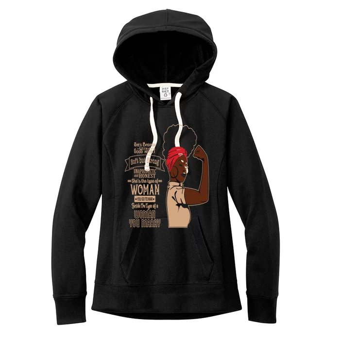 Unapologetic Afro Black History Month Blm Melanin Gift Women's Fleece Hoodie