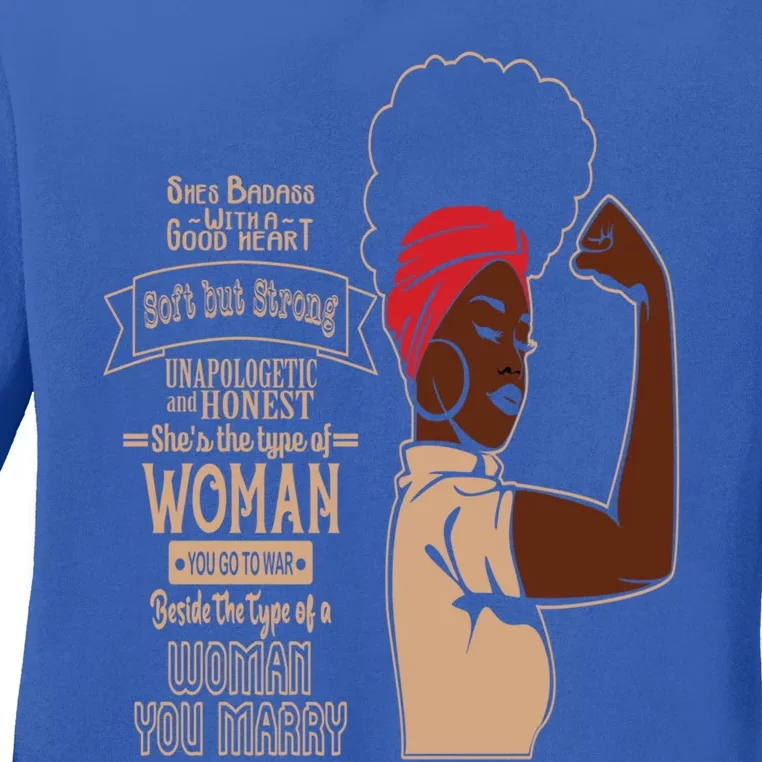 Unapologetic Afro Black History Month Blm Melanin Gift Ladies Long Sleeve Shirt