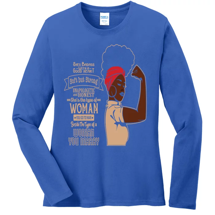 Unapologetic Afro Black History Month Blm Melanin Gift Ladies Long Sleeve Shirt