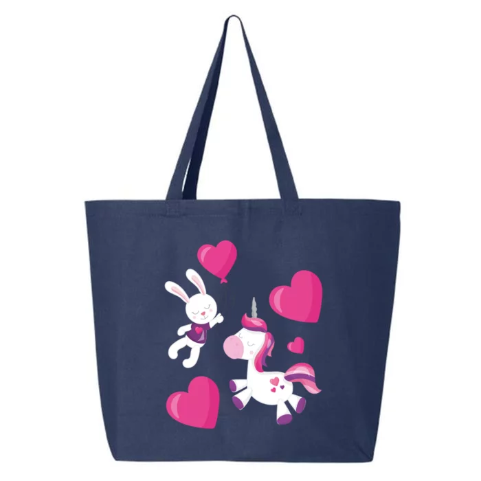 Unicorn And Bunny Cute Valentines Day Gift 25L Jumbo Tote