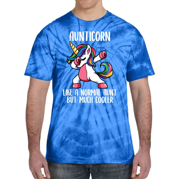 Unicorn Aunt Birthday Party Aunticorn Cute Cool Gift Tie-Dye T-Shirt