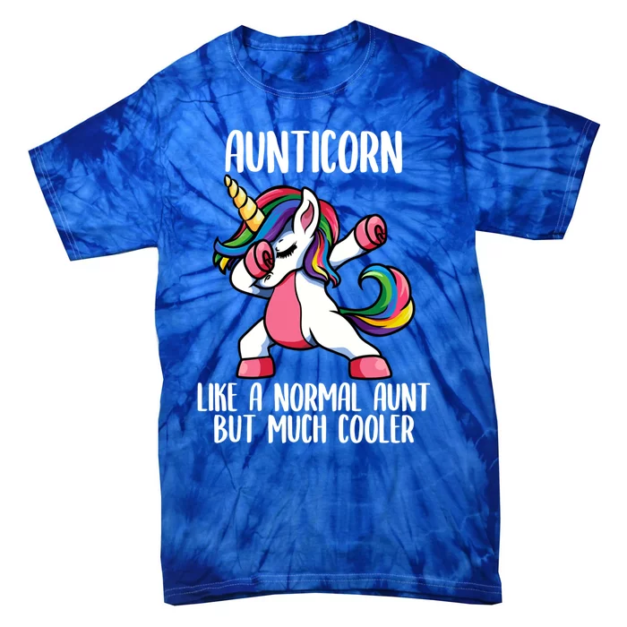 Unicorn Aunt Birthday Party Aunticorn Cute Cool Gift Tie-Dye T-Shirt