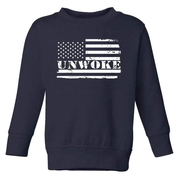 Unwoke Awake But Not Woke Toddler Sweatshirt