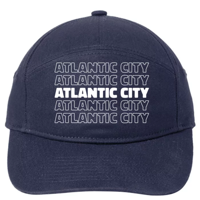 Us American City Resident Usa New Jersey Atlantic City Gift 7-Panel Snapback Hat