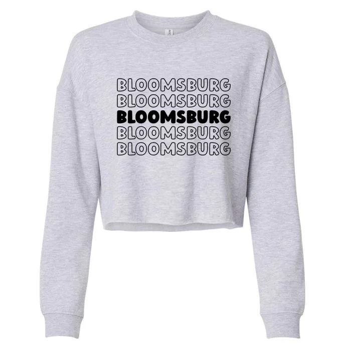 Us American City Usa Resident Pennsylvania Bloomsburg Gift Cropped Pullover Crew