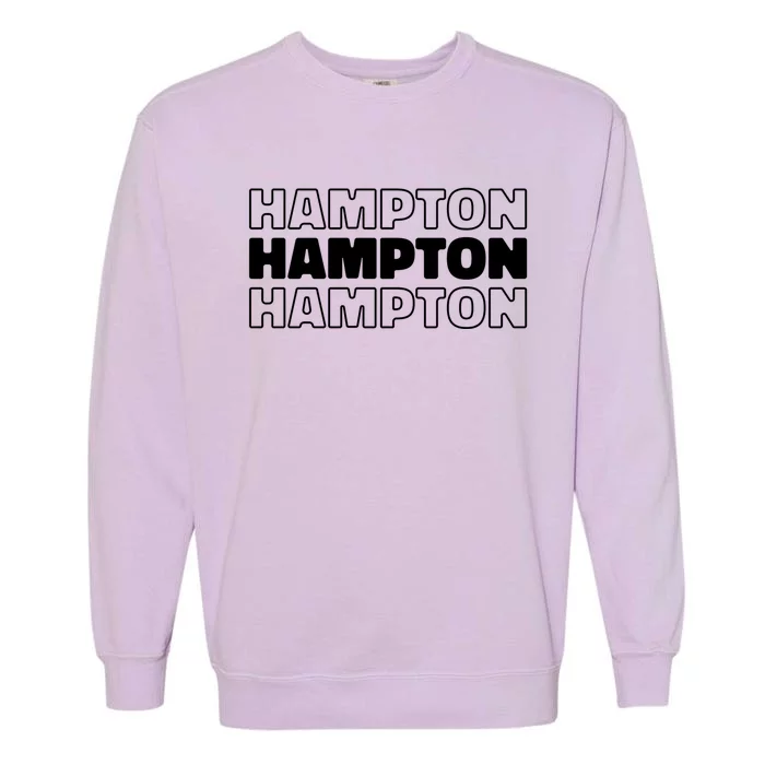 Us American City Usa Resident Virginia Hampton Great Gift Garment-Dyed Sweatshirt