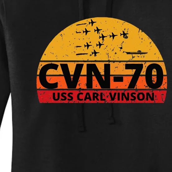 US Aircraft Carrier CVN-70 USS Carl Vinson Women's Pullover Hoodie