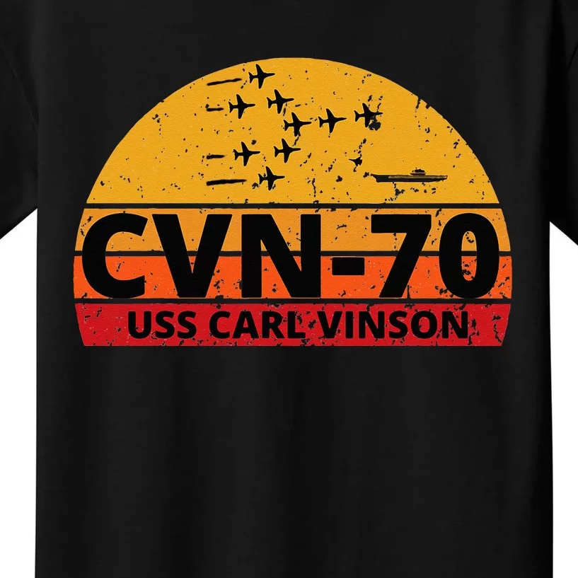 US Aircraft Carrier CVN-70 USS Carl Vinson Kids T-Shirt