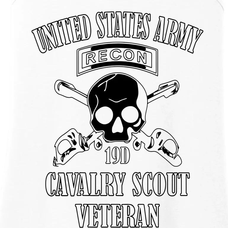 U.S. Army Cavalry Scout Veteran (Back Design) Ladies Essential Tank