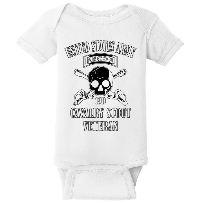 U.S. Army Cavalry Scout Veteran (Back Design) Baby Bodysuit