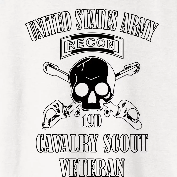 U.S. Army Cavalry Scout Veteran (Back Design) Women's Crop Top Tee