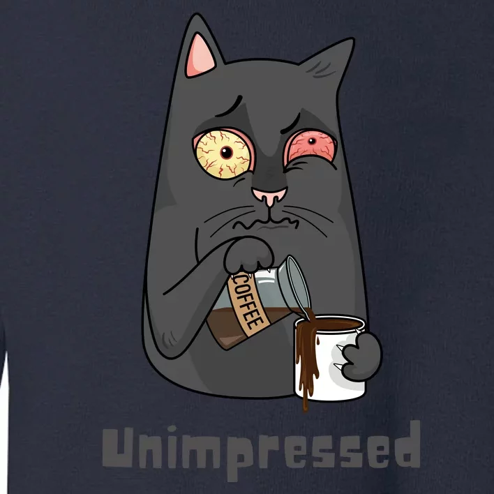 Unimpressed Angry Cat Toddler Sweatshirt