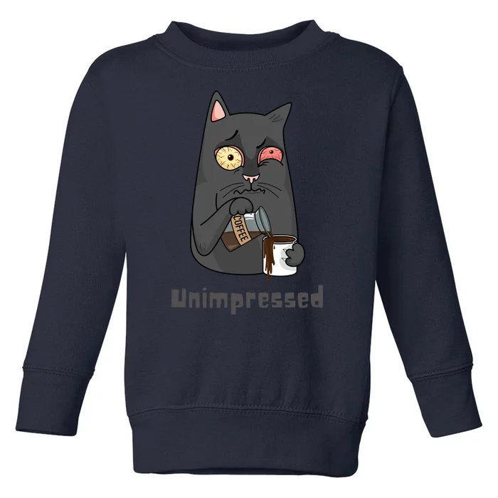 Unimpressed Angry Cat Toddler Sweatshirt