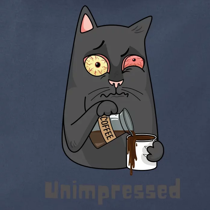 Unimpressed Angry Cat Zip Tote Bag