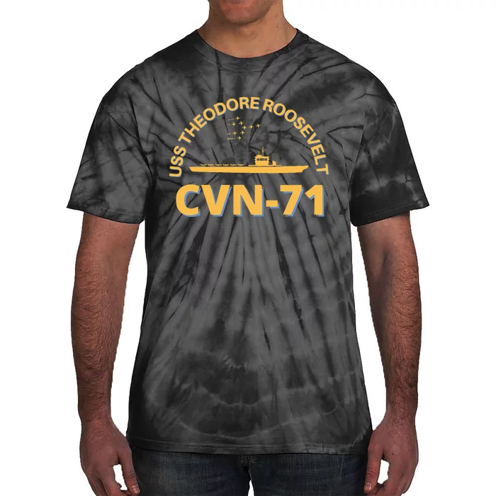 Us Aircraft Carrier Cvn71 Uss Theodore Roosevelt Tie-Dye T-Shirt