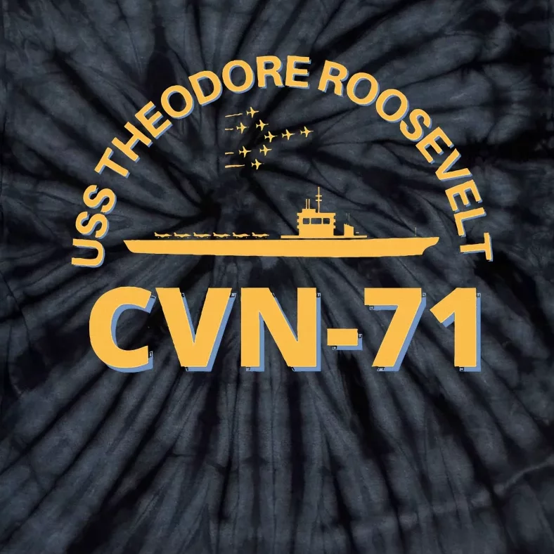 Us Aircraft Carrier Cvn71 Uss Theodore Roosevelt Tie-Dye T-Shirt