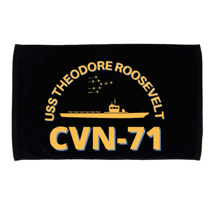 Us Aircraft Carrier Cvn71 Uss Theodore Roosevelt Microfiber Hand Towel