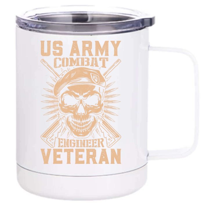 US Army Combat Engineer Veteran Memories Day Front & Back 12oz Stainless Steel Tumbler Cup