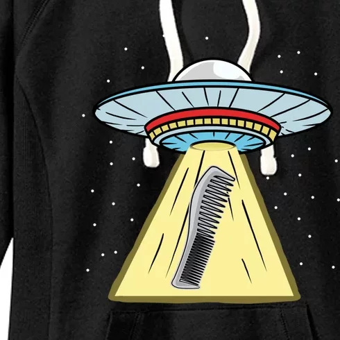 Ufo Abduction Comb Hairstylist Cool Gift Women's Fleece Hoodie