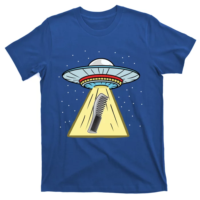 Ufo Abduction Comb Hairstylist Cool Gift T-Shirt