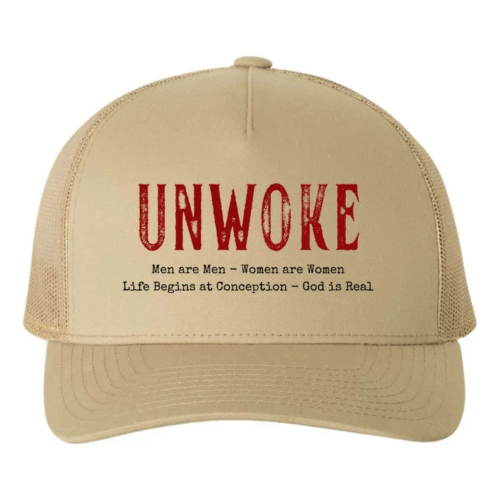 Unwoke Anti Cancel Culture Conservative 19 Yupoong Adult 5-Panel Trucker Hat