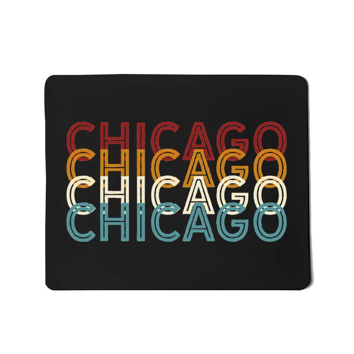 Us American City 70S Retro Usa Vintage Chicago Mousepad