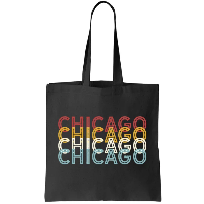 Us American City 70S Retro Usa Vintage Chicago Tote Bag