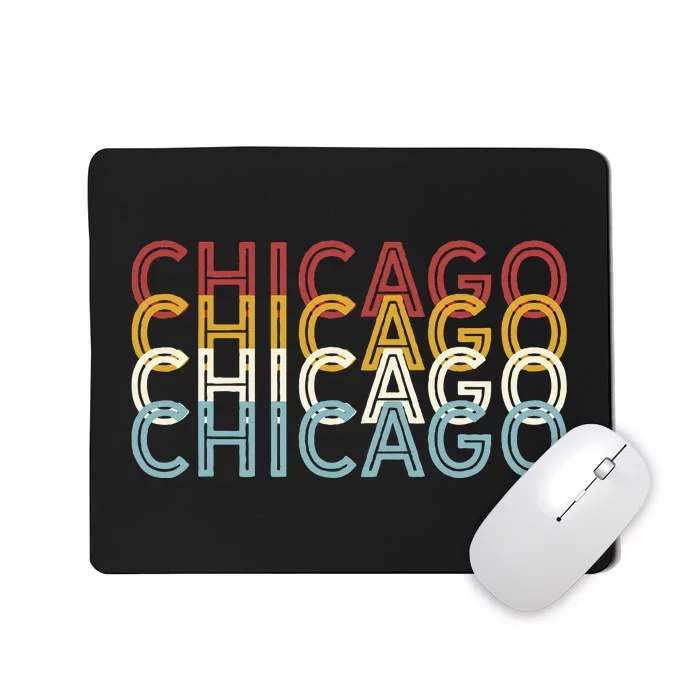 Us American City 70S Retro Usa Vintage Chicago Mousepad