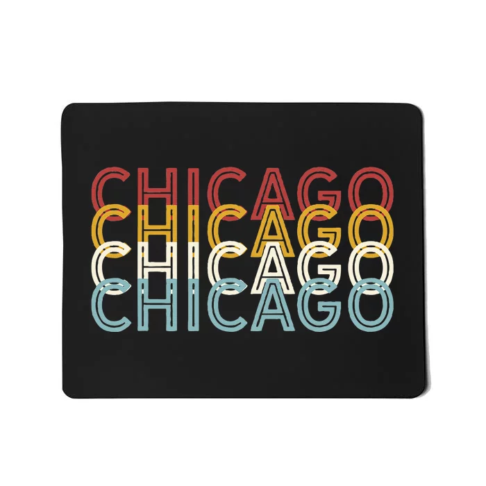 Us American City 70S Retro Usa Vintage Chicago Mousepad