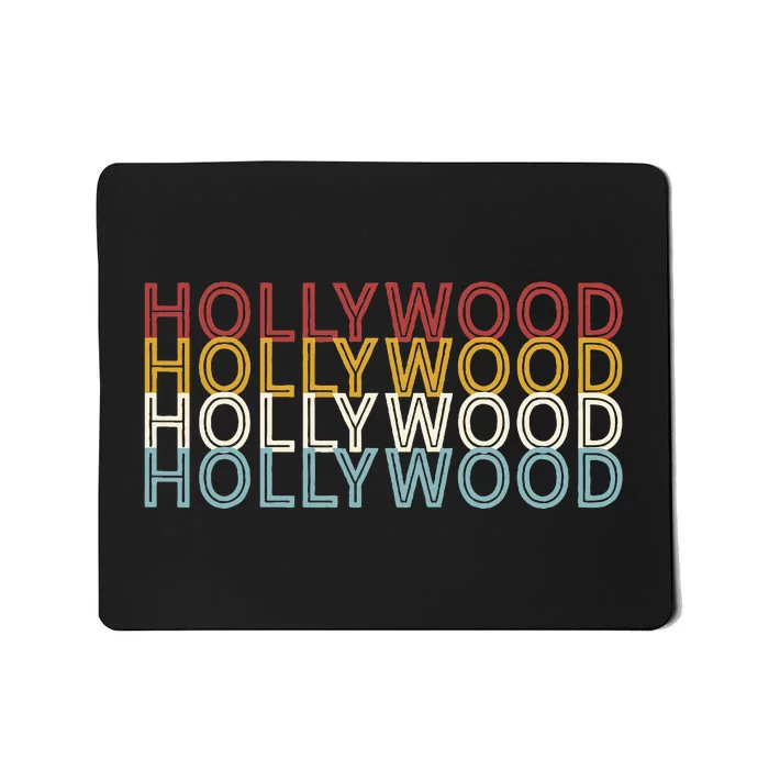 Us American City 70S Retro Usa Vintage Hollywood Mousepad