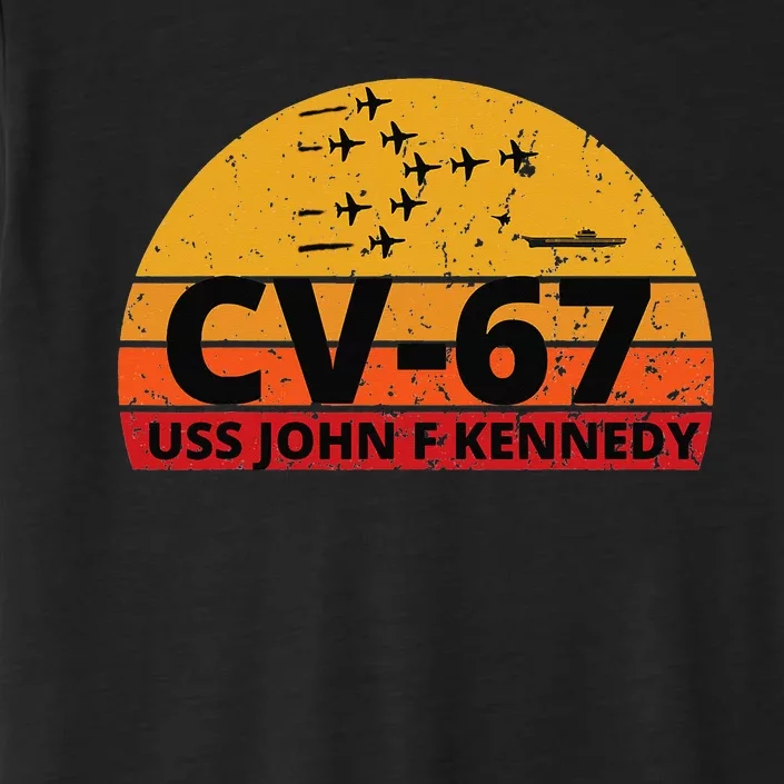 US Aircraft Carrier CV67 USS John F. Kennedy ChromaSoft Performance T-Shirt